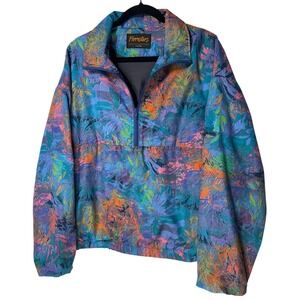 Forrester's Portland‎ OR Vintage 90s Abstract Floral Windbreaker Unisex Size XL